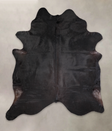 Solid Black XX-Large Brazilian Cowhide Rug 7'8"H x 6'8"W #A22141 by Hudson Hides