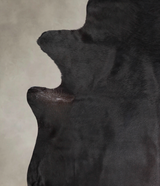 Solid Black XX-Large Brazilian Cowhide Rug 7'8"H x 6'8"W #A22141 by Hudson Hides