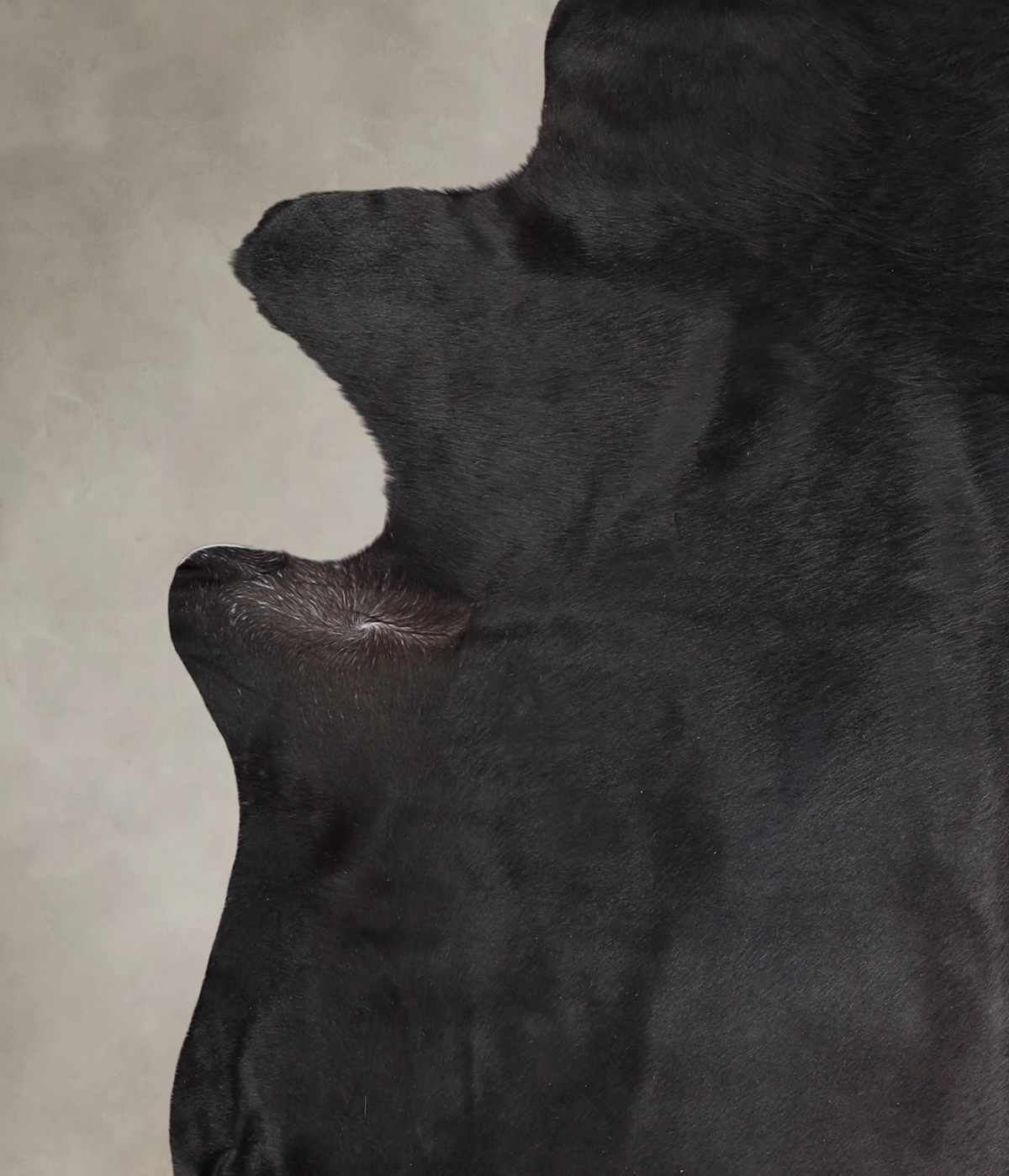 Solid Black Cowhide Rug #A22141