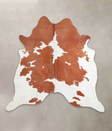 Brown and White X-Large Brazilian Cowhide Rug 6'7"H x 6'9"W #A22144 by Hudson Hides