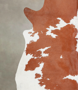 Brown and White X-Large Brazilian Cowhide Rug 6'7"H x 6'9"W #A22144 by Hudson Hides