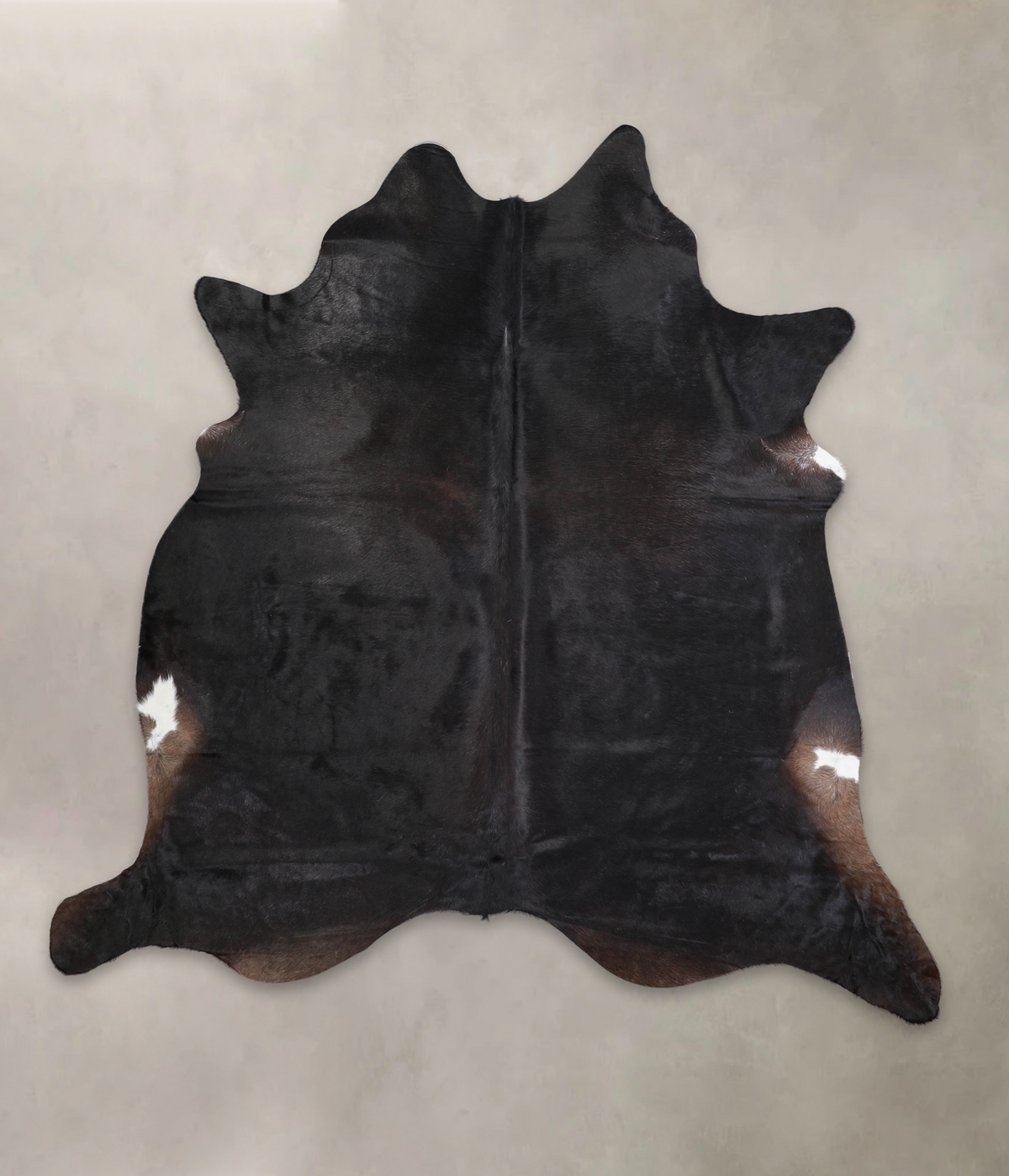 Solid Black Cowhide Rug #A22152