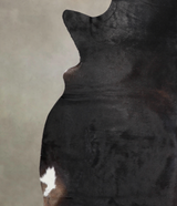 Solid Black XX-Large Brazilian Cowhide Rug 7'6"H x 7'5"W #A22152 by Hudson Hides