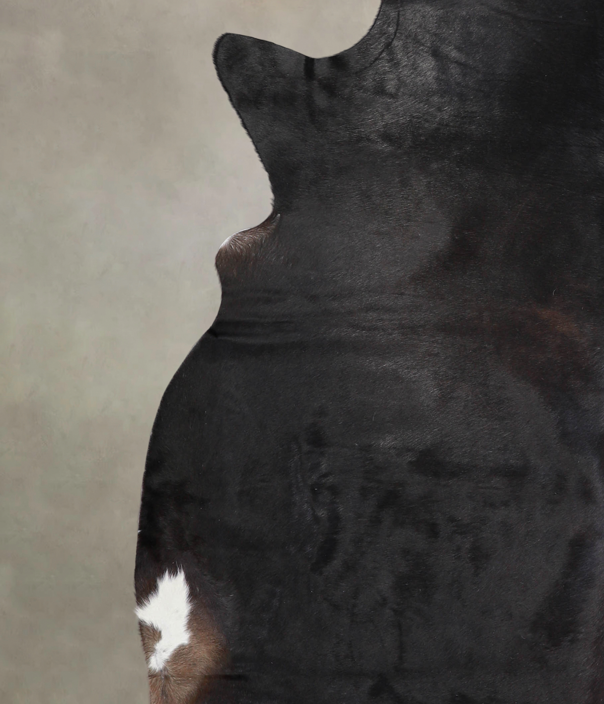 Solid Black Cowhide Rug #A22152