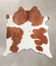 Brown and White X-Large Brazilian Cowhide Rug 6'8"H x 6'4"W #A22158 by Hudson Hides