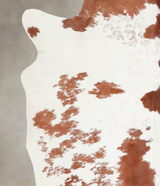 Brown and White Large Brazilian Cowhide Rug 5'7"H x 5'10"W #A22173 by Hudson Hides