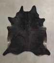 Solid Black XX-Large Brazilian Cowhide Rug 7'8"H x 7'1"W #A22183 by Hudson Hides
