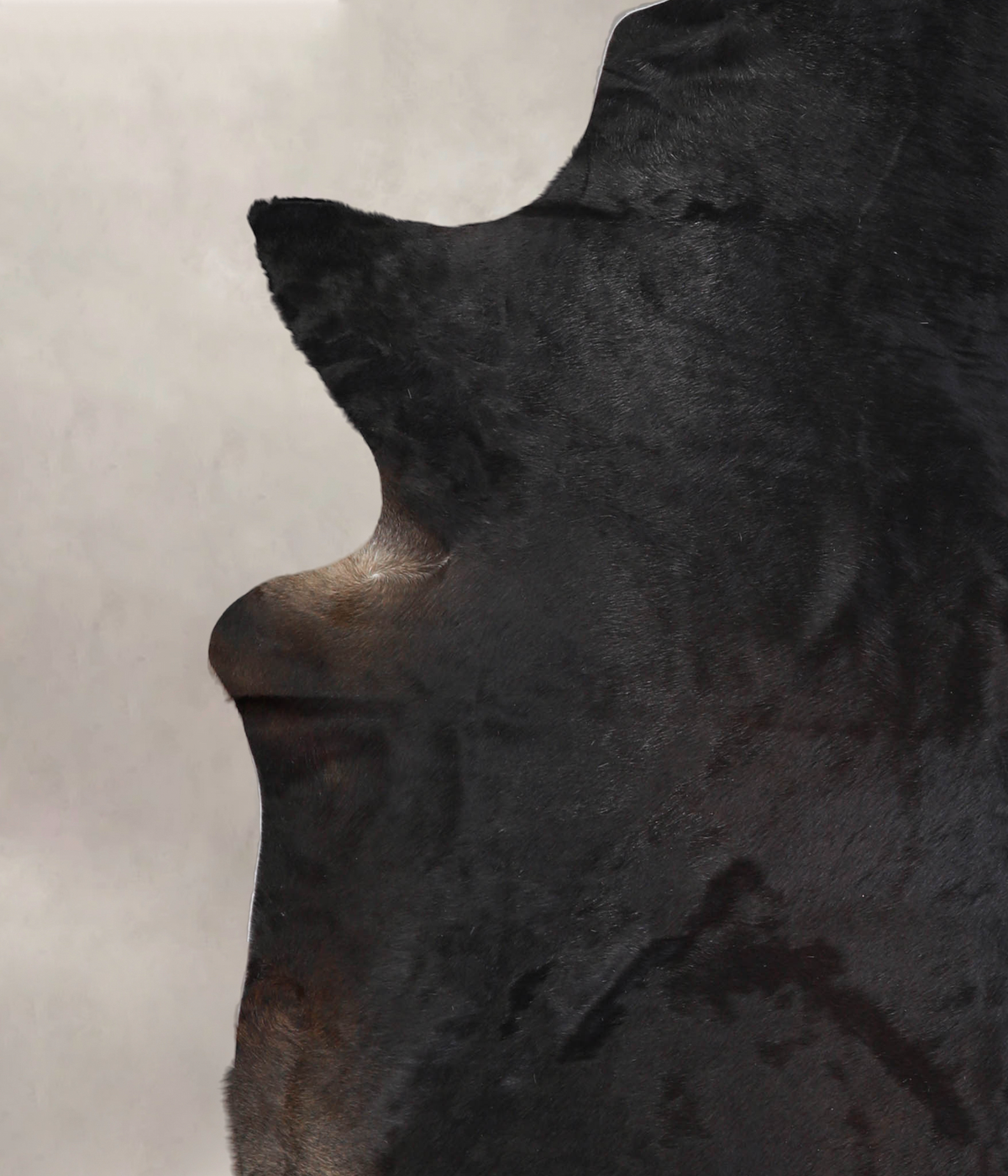 Solid Black Cowhide Rug #A22183