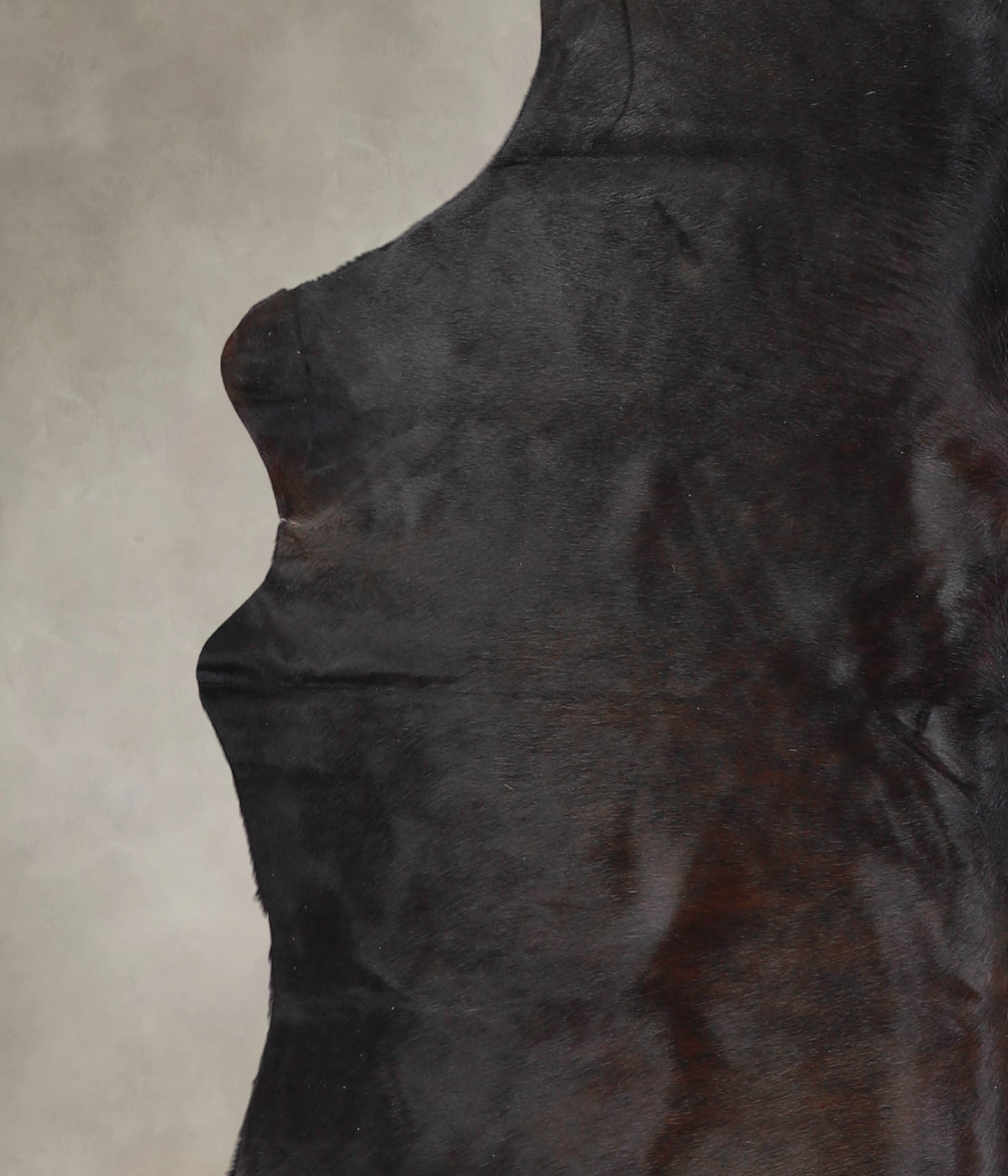 Solid Black X-Large Brazilian Cowhide Rug 6'10"H x 6'0"W #A22195 by Hudson Hides