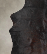 Solid Black X-Large Brazilian Cowhide Rug 6'10"H x 6'0"W #A22195 by Hudson Hides