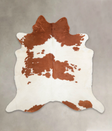 Brown and White X-Large Brazilian Cowhide Rug 6'9"H x 6'9"W #A22208 by Hudson Hides