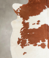 Brown and White X-Large Brazilian Cowhide Rug 6'9"H x 6'9"W #A22208 by Hudson Hides