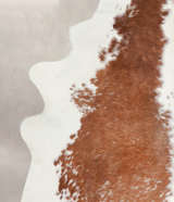 Brown and White X-Large Brazilian Cowhide Rug 7'7"H x 6'6"W #A22279 by Hudson Hides