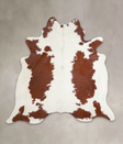 Brown and White X-Large Brazilian Cowhide Rug 6'9"H x 6'10"W #A22323 by Hudson Hides