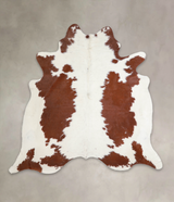 Brown and White X-Large Brazilian Cowhide Rug 6'9"H x 6'10"W #A22323 by Hudson Hides