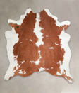 Brown and White X-Large Brazilian Cowhide Rug 7'1"H x 6'6"W #A22324 by Hudson Hides