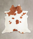 Brown and White XX-Large Brazilian Cowhide Rug 7'2"H x 7'2"W #A22325 by Hudson Hides