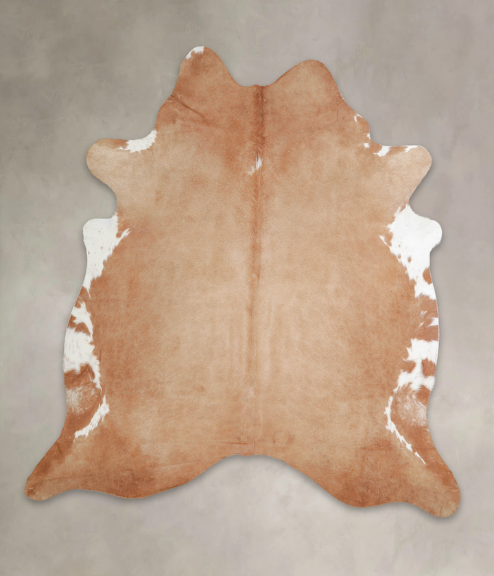 Beige XX-Large Brazilian Cowhide Rug 7'6"H x 6'11"W #A22340 by Hudson Hides