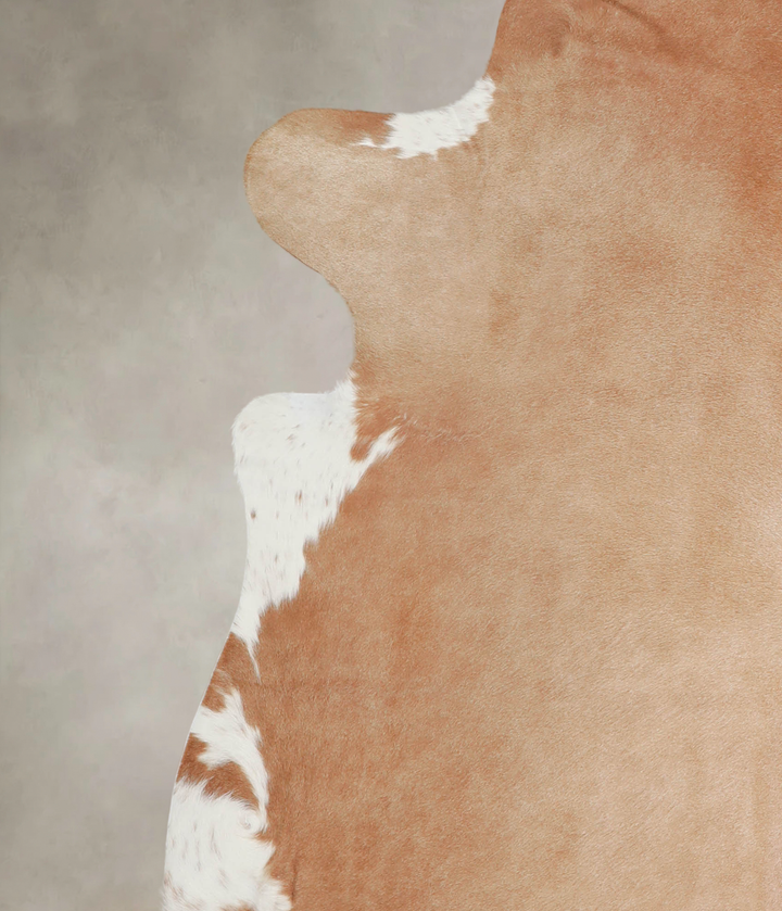 Beige XX-Large Brazilian Cowhide Rug 7'6"H x 6'11"W #A22340 by Hudson Hides