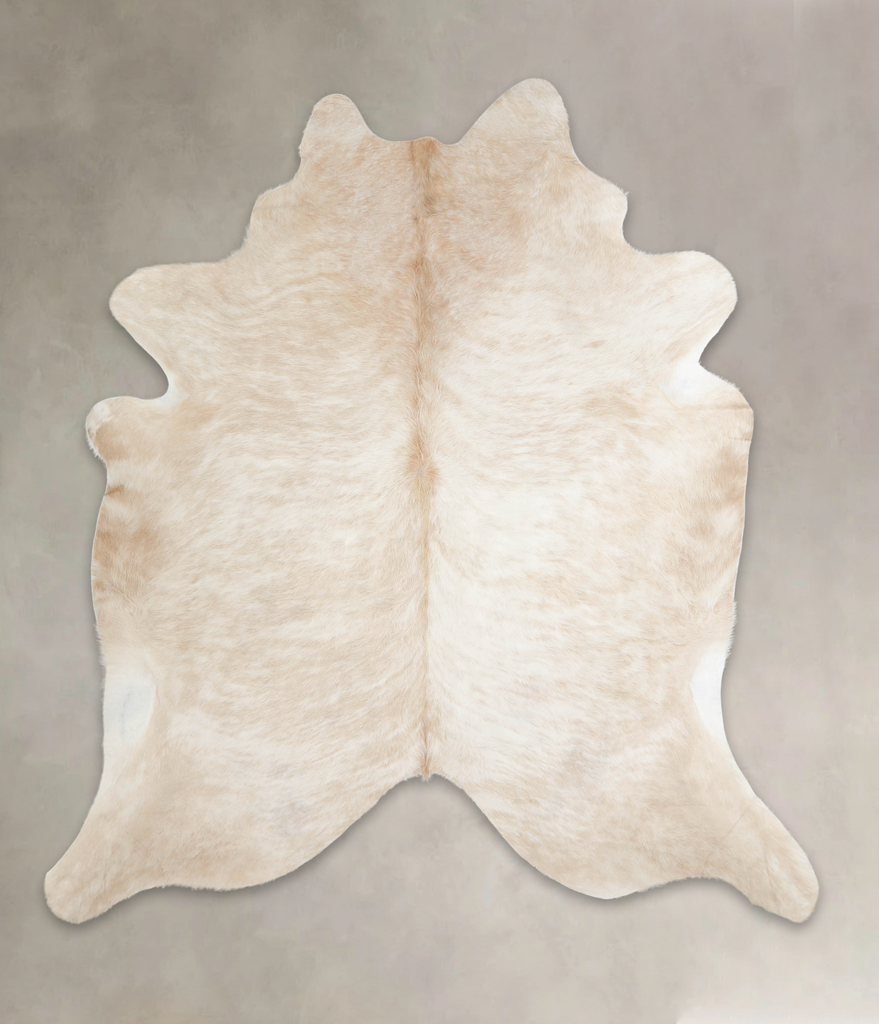 Beige XX-Large Brazilian Cowhide Rug 7'7"H x 6'10"W #A22380 by Hudson Hides