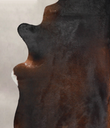 Chocolate X-Large Brazilian Cowhide Rug 7'2"H x 6'2"W #A22395 by Hudson Hides