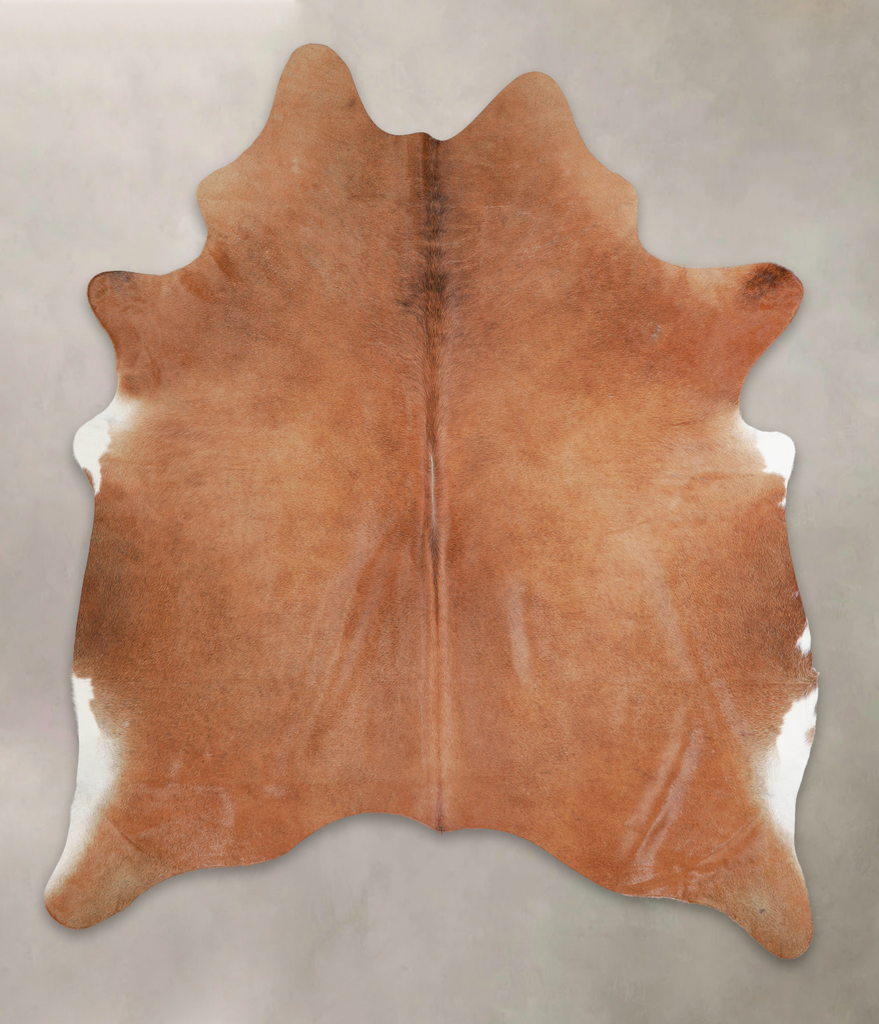 Solid Brown X-Large Brazilian Cowhide Rug 7'5"H x 6'2"W #A22440 by Hudson Hides