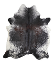 Salt and Pepper Black X-Large Brazilian Cowhide Rug 7'4"H x 6'3"W #A22445 by Hudson Hides