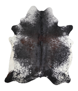 Salt and Pepper Black X-Large Brazilian Cowhide Rug 7'4"H x 6'3"W #A22445 by Hudson Hides