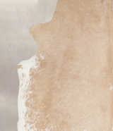 Beige and White XX-Large Brazilian Cowhide Rug 7'5"H x 6'10"W #A22452 by Hudson Hides