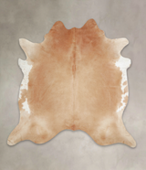 Beige XX-Large Brazilian Cowhide Rug 7'3"H x 7'2"W #A22462 by Hudson Hides