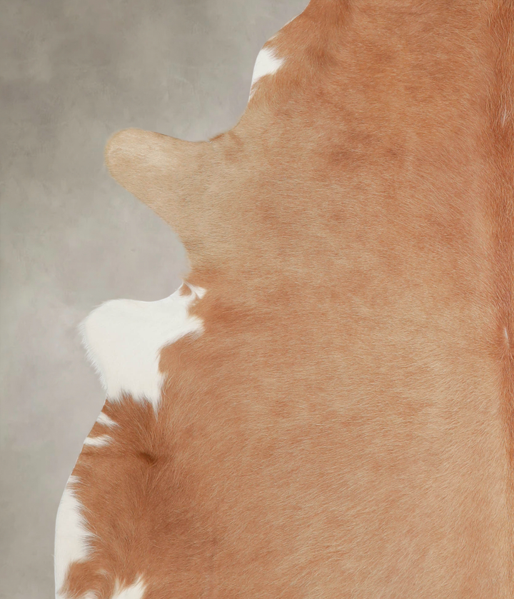Beige XX-Large Brazilian Cowhide Rug 7'5"H x 6'10"W #A22463 by Hudson Hides