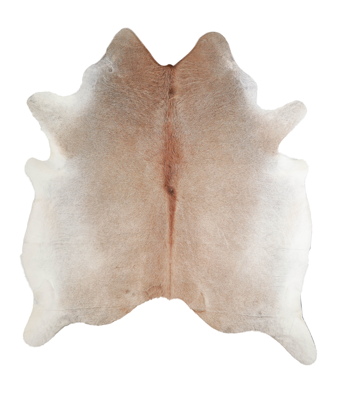 Grey with Beige X-Large Brazilian Cowhide Rug 7'6"H x 6'6"W #A22485 by
