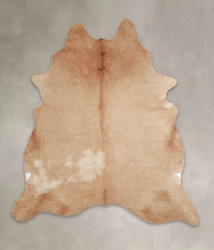 Beige XX-Large Brazilian Cowhide Rug 7'7"H x 6'10"W #A22554 by Hudson Hides
