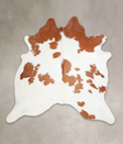Brown and White X-Large Brazilian Cowhide Rug 6'3"H x 6'4"W #A22570 by Hudson Hides