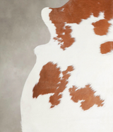 Brown and White X-Large Brazilian Cowhide Rug 6'3"H x 6'4"W #A22570 by Hudson Hides