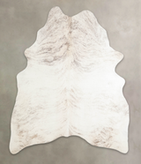 Grey Brindle Large Brazilian Cowhide Rug 6'8"H x 5'4"W #A22841 by Hudson Hides