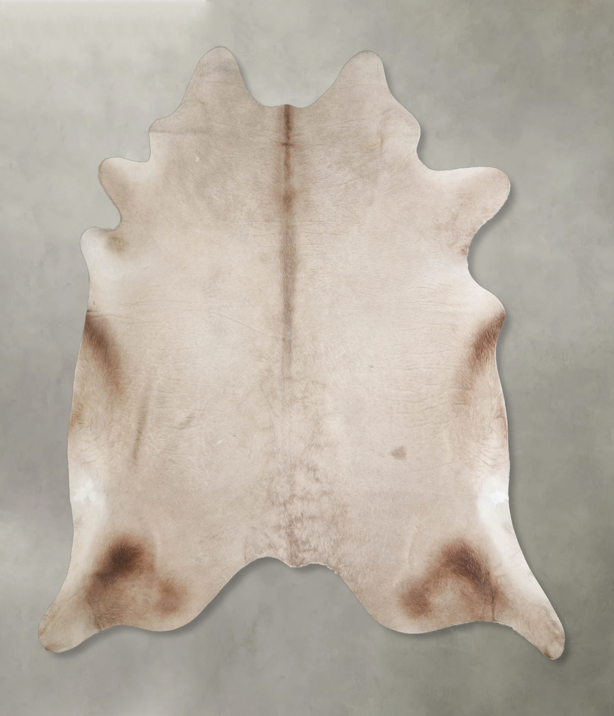Champagne X-Large Brazilian Cowhide Rug 7'3"H x 6'10"W #A22856 by Hudson Hides