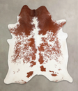 Brown and White X-Large Brazilian Cowhide Rug 7'7"H x 6'6"W #A22948 by Hudson Hides
