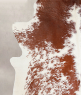Brown and White X-Large Brazilian Cowhide Rug 7'7"H x 6'6"W #A22948 by Hudson Hides