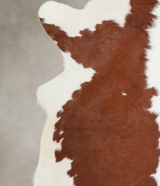 Brown and White XX-Large Brazilian Cowhide Rug 7'5"H x 6'11"W #A22949 by Hudson Hides