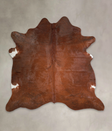 Solid Brown X-Large Brazilian Cowhide Rug 6'10"H x 7'0"W #A22978 by Hudson Hides