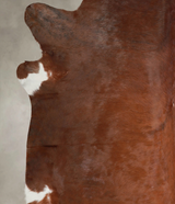 Solid Brown X-Large Brazilian Cowhide Rug 6'10"H x 7'0"W #A22978 by Hudson Hides