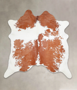 Brown and White X-Large Brazilian Cowhide Rug 6'5"H x 6'3"W #A23024 by Hudson Hides
