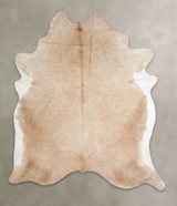 Beige XX-Large Brazilian Cowhide Rug 7'10"H x 6'9"W #A23025 by Hudson Hides