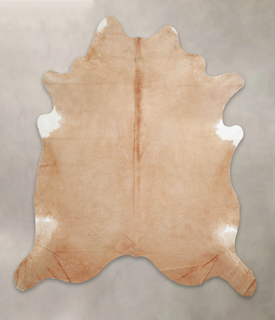 Beige XX-Large Brazilian Cowhide Rug 8'2"H x 7'0"W #A23030 by Hudson Hides
