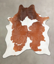 Brown and White X-Large Brazilian Cowhide Rug 7'0"H x 6'3"W #A23056 by Hudson Hides