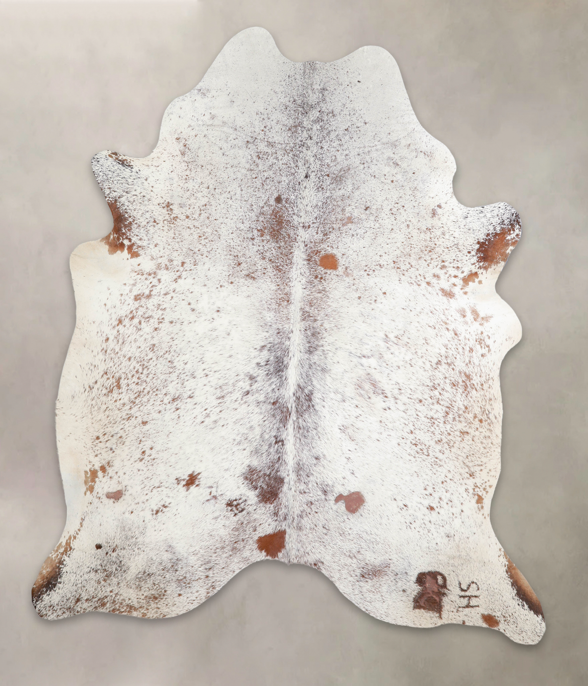Salt and Pepper Brown Cowhide Rug #A23060
