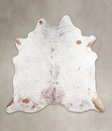Salt and Pepper Brown X-Large Brazilian Cowhide Rug 6'5"H x 6'6"W #A23075 by Hudson Hides