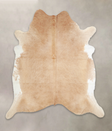 Beige XX-Large Brazilian Cowhide Rug 7'8"H x 6'10"W #A23098 by Hudson Hides