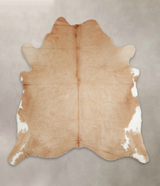 Beige XX-Large Brazilian Cowhide Rug 7'6"H x 7'0"W #A23117 by Hudson Hides